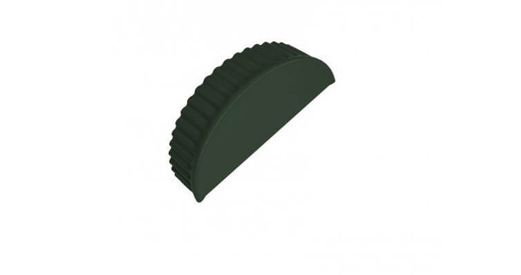 Заглушка торцевая для полукруглого конька GreenCoat Pural RR 11 темно-зеленый