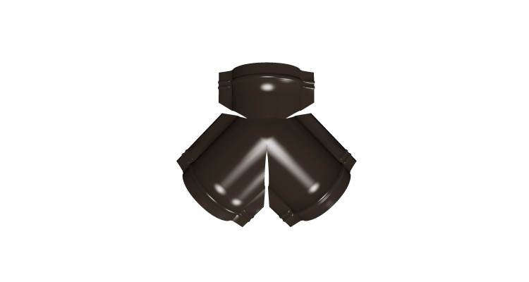 Тройник Y конька полукруглого 0,5 Rooftop Бархат с пленкой RR 32 темно-коричневый