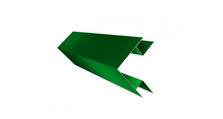 Планка угла внешнего сложного Экобрус PE с пленкой RAL 6002 лиственно-зеленый