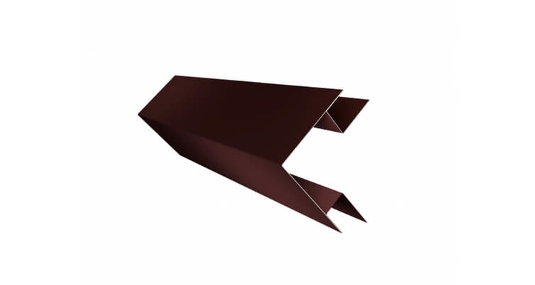 Планка угла внешнего сложного Экобрус GreenCoat Pural Matt RR 887 шоколадно-коричневый