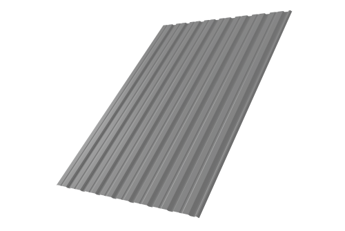 Профнастил С10R 0.5 Satin RAL 9006 бело-алюминиевый