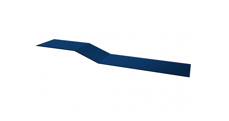 Планка крепежная фальц GL 0,5 Satin с пленкой RAL 5005 сигнальный синий