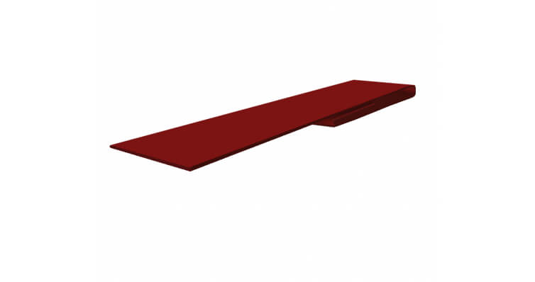 Планка финишная 46х25 PE с пленкой RAL 3011 коричнево-красный