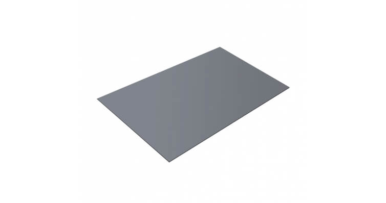 Плоский лист 0,5 Satin RAL 9006 бело-алюминиевый