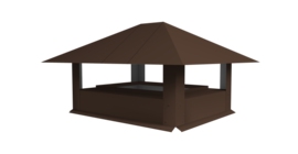 Дымник на трубу 520х390мм 0,45 Drap TX с пленкой RAL 8017 шоколад