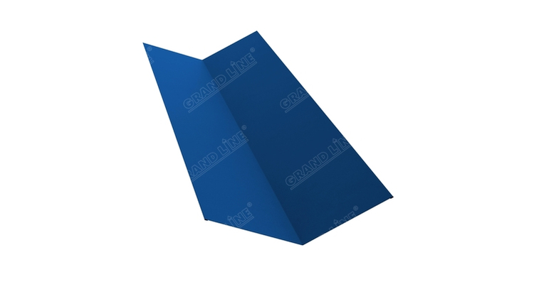Планка ендовы верхней 145х145 0,5 Satin с пленкой RAL 5005 сигнальный синий (2м)
