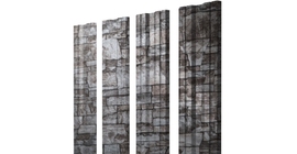 Штакетник Twin с прямым резом 0.45 Print Elite Fine Stone TwinColor