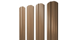 Штакетник Twin фигурный 0.45 Print Elite Honey Wood TwinColor