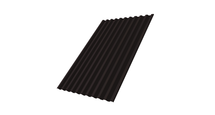 Профнастил С21 R 0,5 Satin RAL 9005 черный