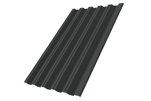 Профнастил HC35R 0,5 Rooftop Бархат RAL 7016 антрацитово-серый