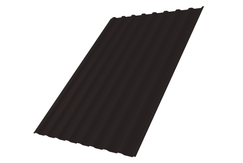 Профнастил С20В 0,5 Satin Мatt RAL 9005 черный