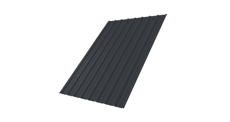 Профнастил С10A 0,4 PE-Double с пленкой RAL 7024 мокрый асфальт