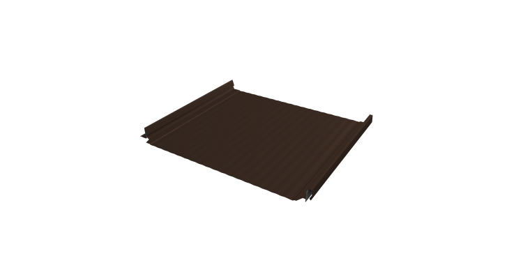 Кликфальц Pro Gofr Grand Line 0,5 PE с пленкой на замках RAL 8017 шоколад