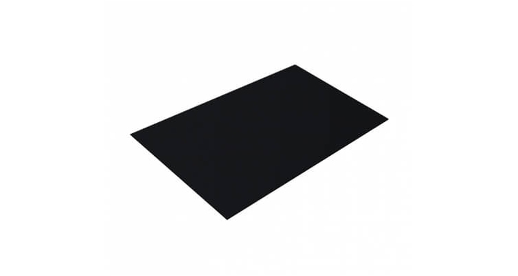 Плоский лист 0,5 PurPro Мatt 275 с пленкой RAL 9005 черный