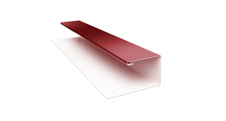 Планка П-образная Экобрус Satin с пленкой RAL 3009 оксидно-красный