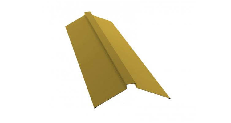 Планка конька плоского 150х40х150 0,45 PE RAL 1018 цинково-желтый (2м)
