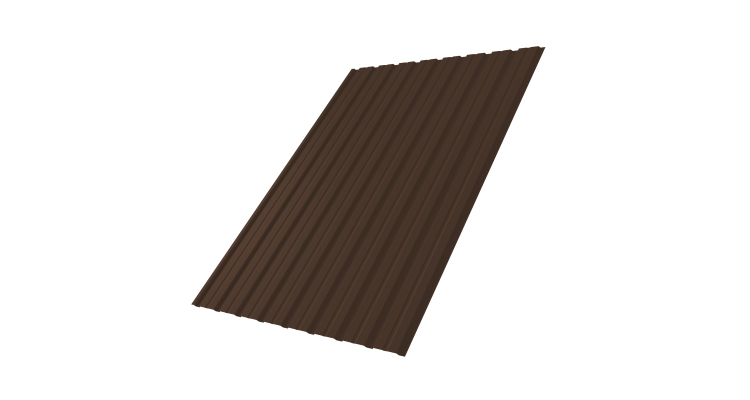 Профнастил С10В Grand Line 0.5 GreenCoat Pural BT RR 887 шоколадно-коричневый (RAL 8017 шоколад)
