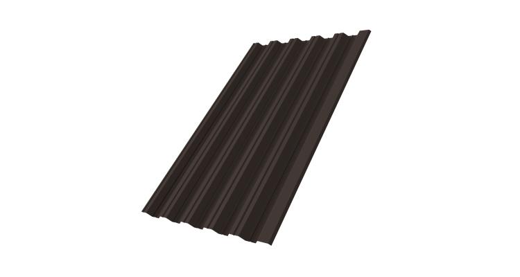 Профнастил HC35R 0.45 PE-Double RR 32 темно-коричневый