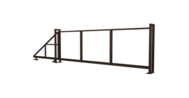 Ворота откатные Жалюзи 2,0х5,0 RAL 8017 без заполнения