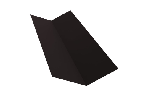 Планка ендовы верхней 145х145 0,5 Velur X RAL 9005 черный (2м)