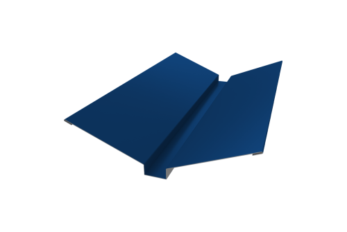 Планка ендовы верхней 115х30х115 0,5 Satin с пленкой RAL 5005 сигнальный синий (2м)