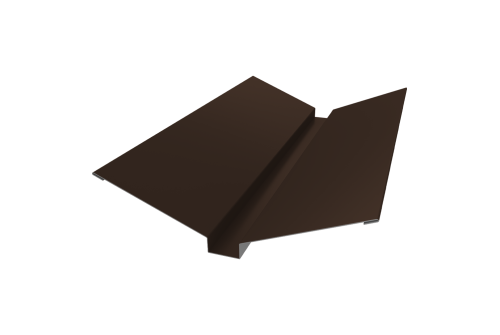 Планка ендовы верхней 115х30х115 0,5 Satin с пленкой RAL 8017 шоколад (2м)