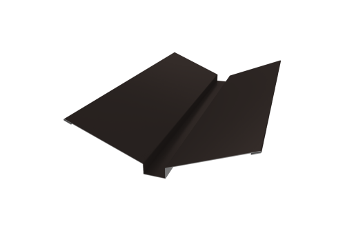 Планка ендовы верхней 115х30х115 0,5 Satin с пленкой RR 32 темно-коричневый (3м)