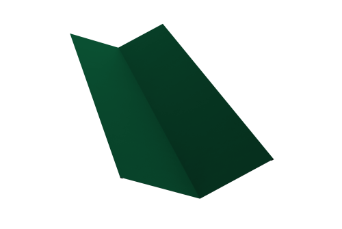 Планка ендовы верхней 145х145 0,4 PE с пленкой RAL 6005 зеленый мох (3м)