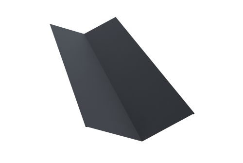Планка ендовы верхней 145х145 0,4 PE-Double с пленкой RAL 7024 мокрый асфальт (2м)
