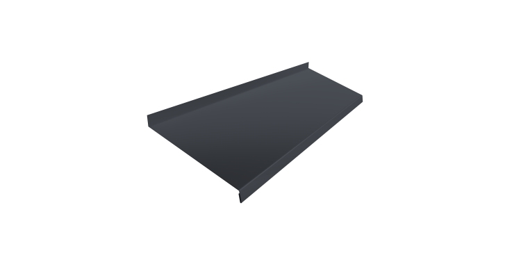 Отлив простой 200 0,45 Drap TwinColor RAL 7024 мокрый асфальт (3м)