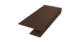 J-Профиль 12мм 0,45 Drap TwinColor RAL 8017 шоколад (2м)