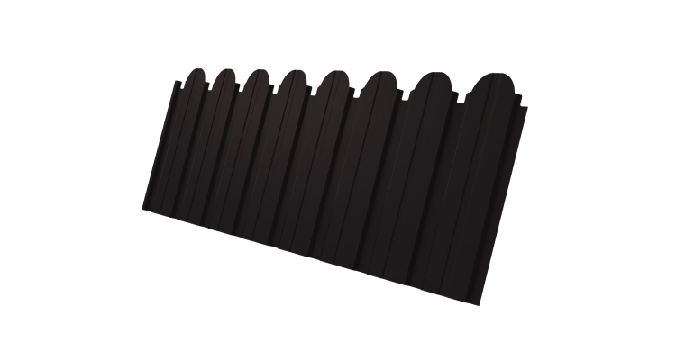 Профнастил C10B фигурный 0.5 Satin Matt RAL 9005 черный