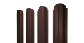 Штакетник П-образный А фигурный 0,45 Drap TwinColor RAL 8017 шоколад
