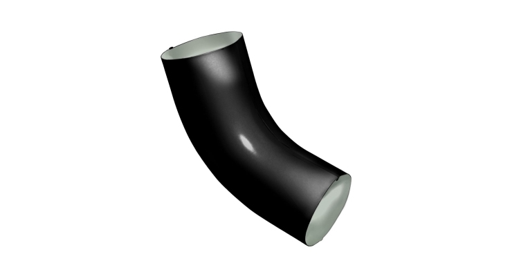 Колено 60 град GL PE 90 мм RAL 9005 черный