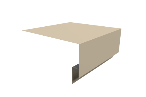 Планка околооконная сложная Блок-хаус new 250х75х27 0,5 Satin с пленкой RAL 1015 светлая слоновая кость (2м)