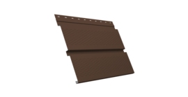 Софит металлический Квадро Брус с перфорацией 0,45 Drap TX с пленкой RAL 8017 шоколад