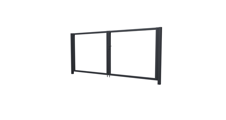 Ворота Жалюзи Texas 2.0х3.6 RAL 7024 без заполнения (ламель 150 мм)