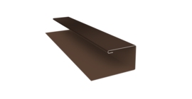 Планка П-образная Экобрус Grand Line 0,45 Drap TwinColor RAL 8017 шоколад (3м)