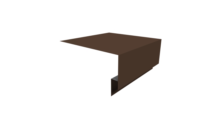 Планка околооконная сложная Экобрус Grand Line 250х75х25 0,5 Satin с пленкой RAL 8017 шоколад (3м)