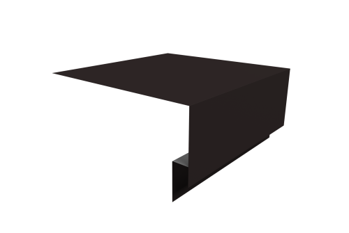 Планка околооконная сложная Экобрус Grand Line 250х75х25 0,5 Satin Matt RAL 9005 черный (2м)