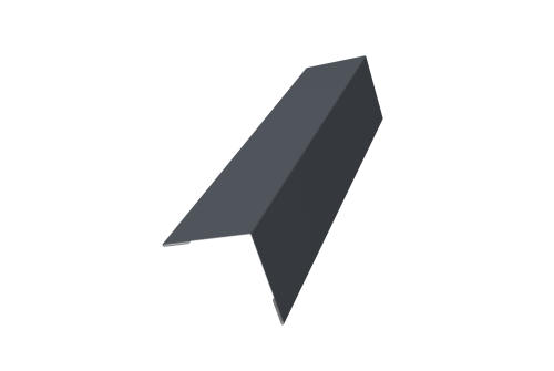 Угол внешний 50х50 0,5 Satin с пленкой RAL 7024 мокрый асфальт (2м)