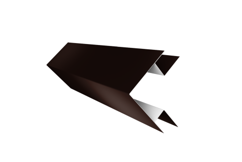 Угол внешний сложный 75х75 0,5 Satin Matt RAL 8017 шоколад (2м)