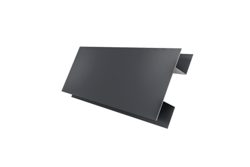 Планка H-образная стыковочная сложная 0,5 Satin с пленкой RAL 7024 мокрый асфальт (2м)