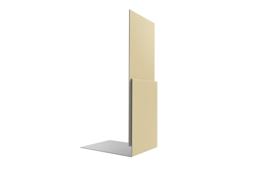 Планка приемная оконная 0,5 Satin с пленкой RAL 1015 светлая слоновая кость (2м)