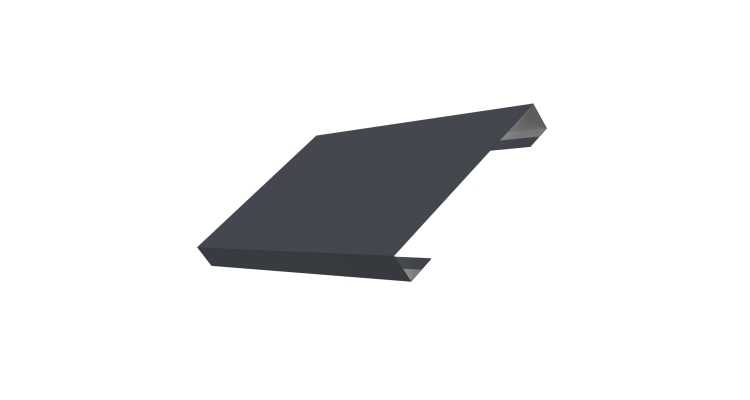 Ламель лицевая 150 забора жалюзи Texas стартовая/финишная для калиток и ворот 0,45 Drap-double TX RAL 7024 мокрый асфальт