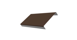 Ламель обратная 150 забора жалюзи Texas стартовая/финишная для калиток и ворот 0,45 PE с пленкой RAL 8017 шоколад