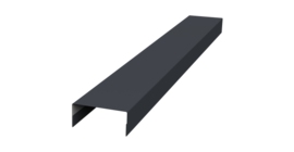 Крышка 30х15 жалюзи Texas 0,5 Satin Matt TX RAL 7024 мокрый асфальт (2,5м)