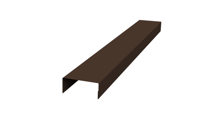 Крышка 45х20 жалюзи Texas 0,45 PE RAL 8017 шоколад (2м)