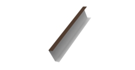 Декоративная накладка на столб универсальная 62х55 для забора жалюзи 0,5 Satin Matt RAL 8017 шоколад (2м)