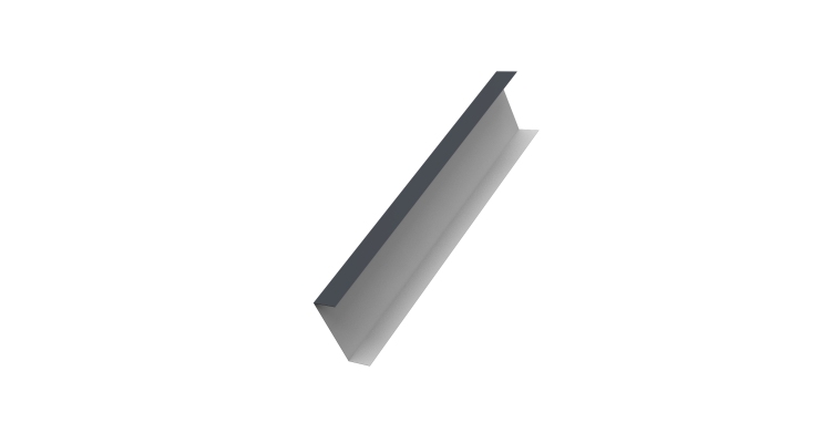 Декоративная накладка на столб универсальная 62х55 для забора жалюзи 0,5 Satin Matt TX RAL 7024 мокрый асфальт (2м)